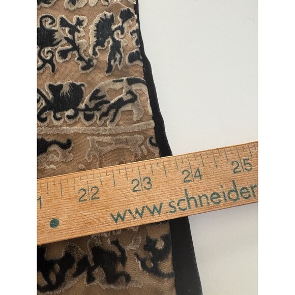 Coldwater Creek Velvet Burnout Coat Womens 1X Black Brown Lace Whimsigoth Vamp - Picture 15 of 16